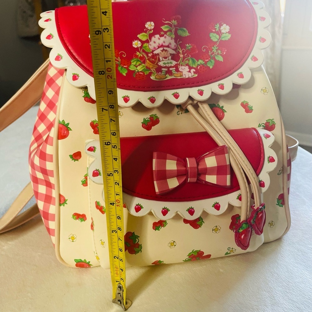 Strawberry Shortcake Gingham Check Plaid Mini Backpack Bag - Picture 8 of 9